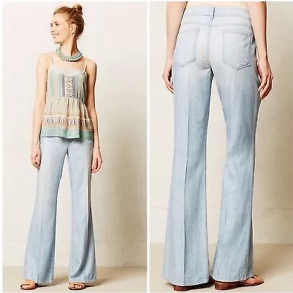 Anthropologie Denim - NWT Anthropologie Wide Leg Chambray Jeans